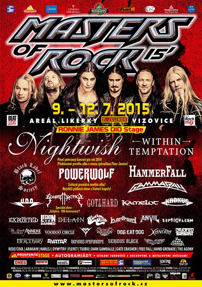 Masters of Rock 2015 09/07/2015 (4 jours) Vizovice République