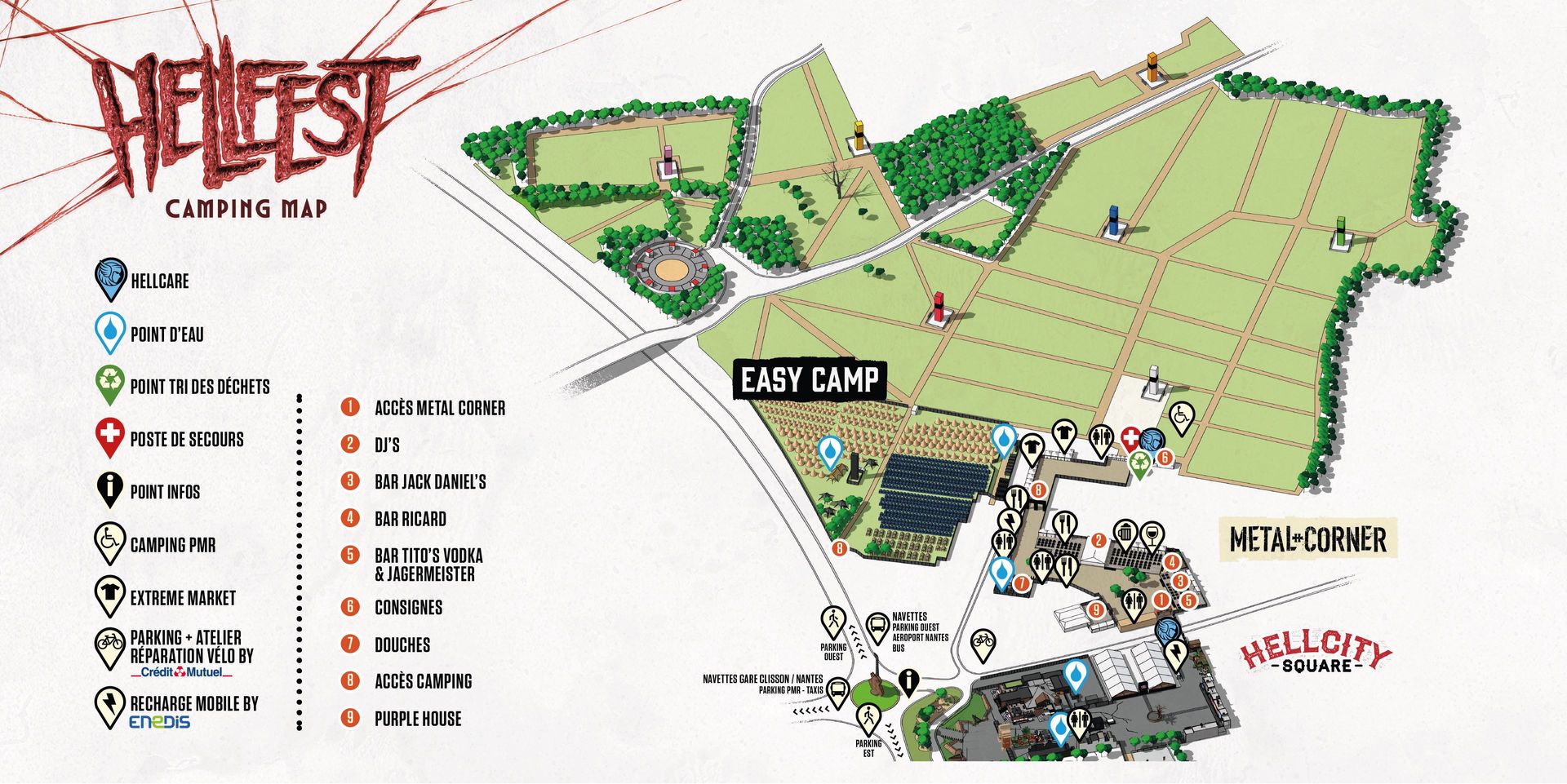 Hellfest 2025 - Carte / Plan