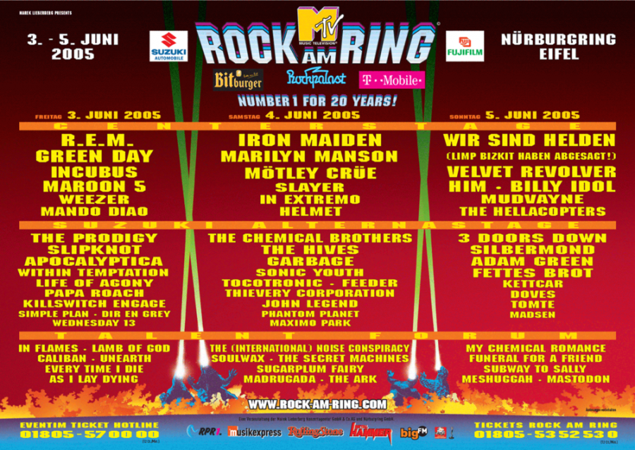 Rock am Ring 2005 03/06/2005 (3 days) Nürburg Nürburgring Germany