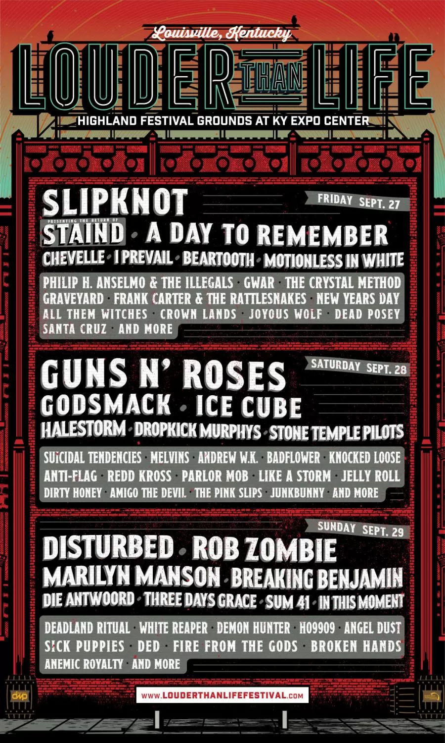 Louder Than Life Festival 2019 27 09 2019 3 Jours Louisville Kentucky Etats Unis Agenda Concerts Metal Highlands Festival 2022 Louisville Ky