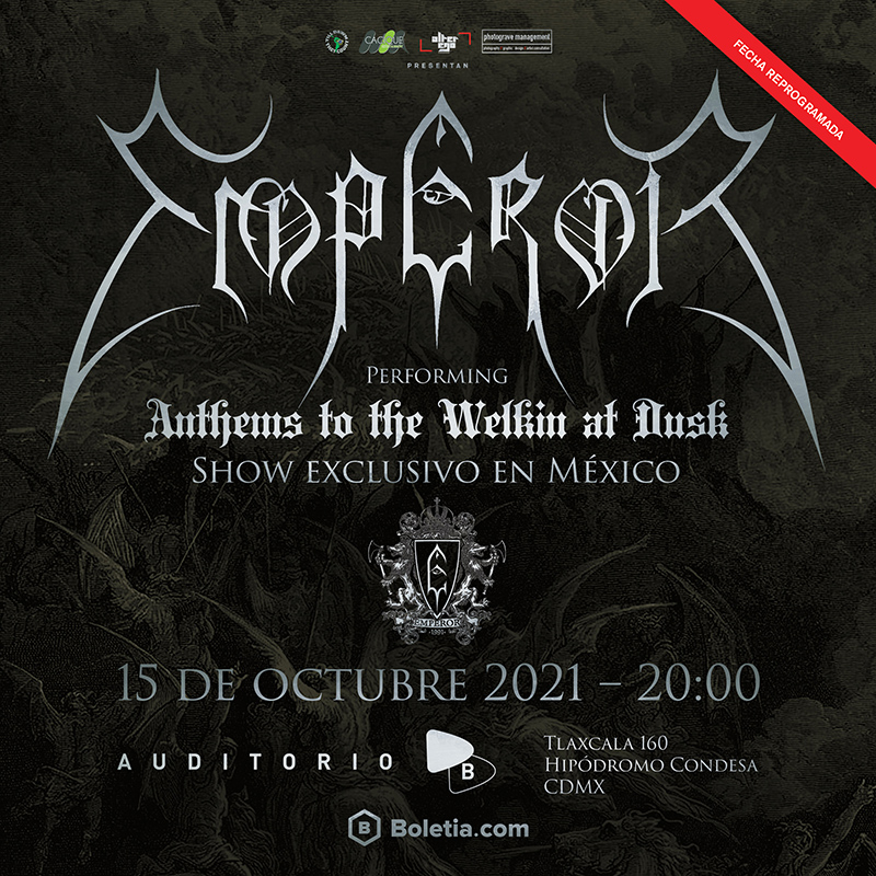 Event Emperor 15/10/2021 Mexico City Auditorio BB Mexico