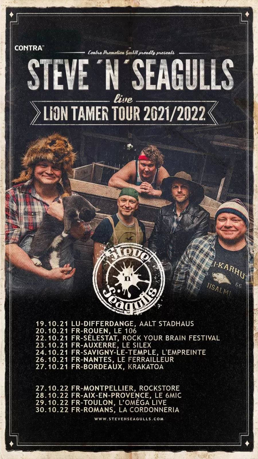 Concert Steve'n'Seagulls 29/10/2022 Toulon Oméga Live France
