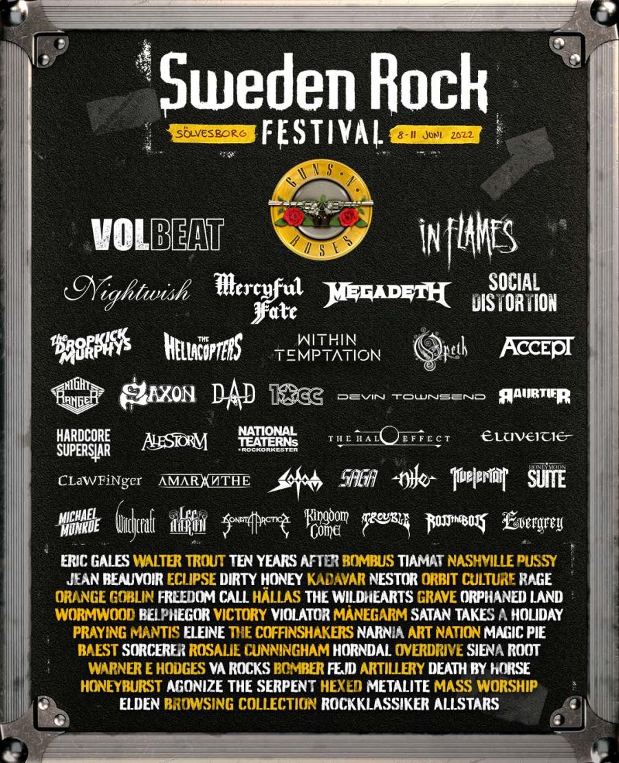 Sweden Rock Festival 2022 - 08/06/2022 (4 jours) - Sölvesborg - Sweden