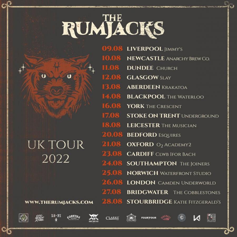 Concert The Rumjacks 20/08/2022 Bedford Esquires Royaume Uni