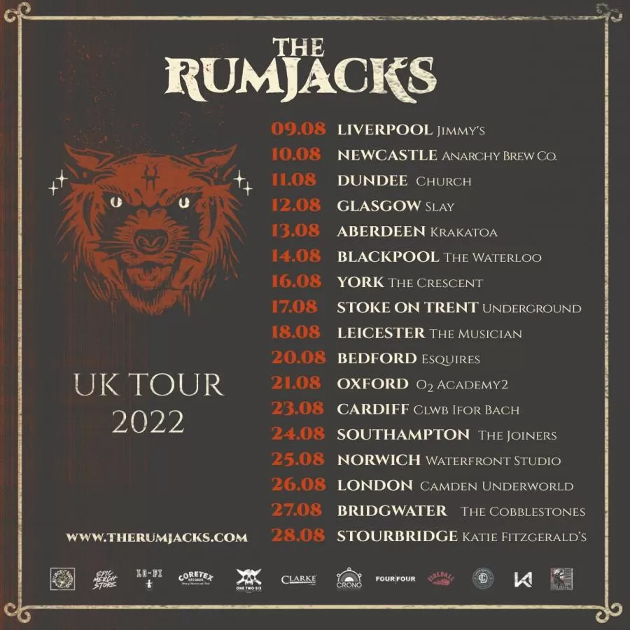 Concert The Rumjacks 20/08/2022 Bedford Esquires Royaume Uni