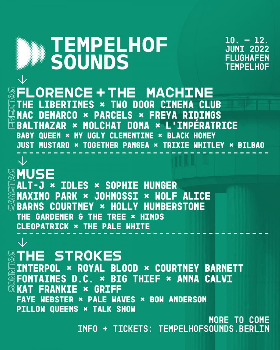 Tempelhof Sounds 10/06/2022 (3 days) Berlin Flughafen Tempelhof