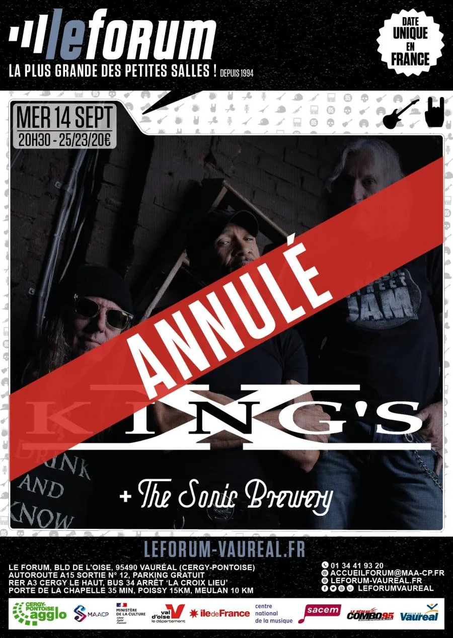Concert King's X 14/09/2022 Vauréal Le Forum France