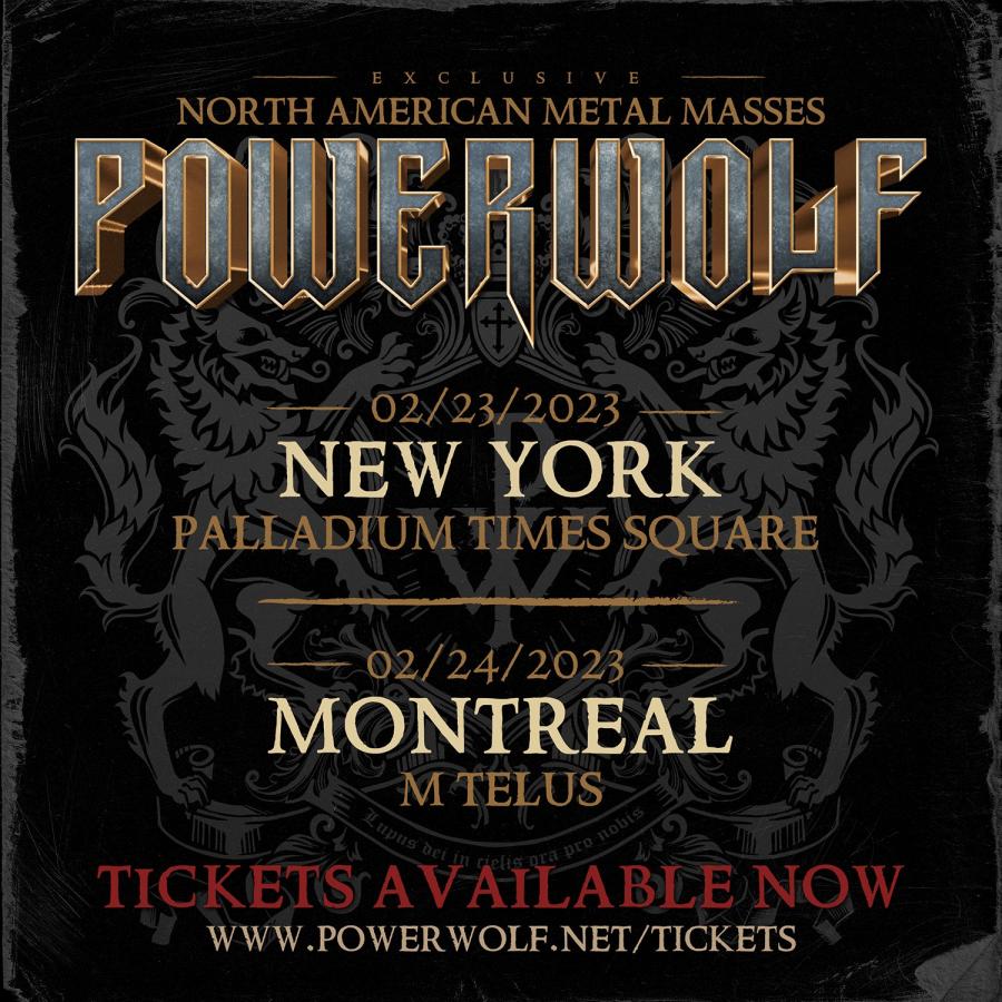 Concert Powerwolf - 24/02/2023 - Montréal - MTelus - Canada