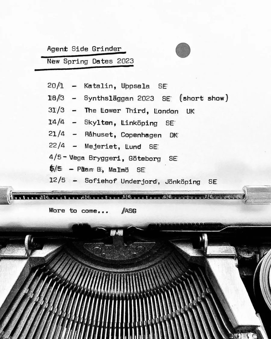 Concert Agent Side Grinder 22/04/2023 Lund Mejeriet Suède