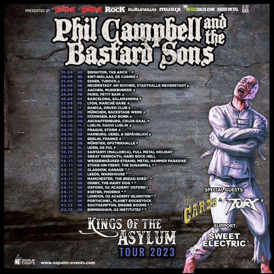 Concert Phil Campbell & The Bastard Sons 19/09/2023 Brighton The