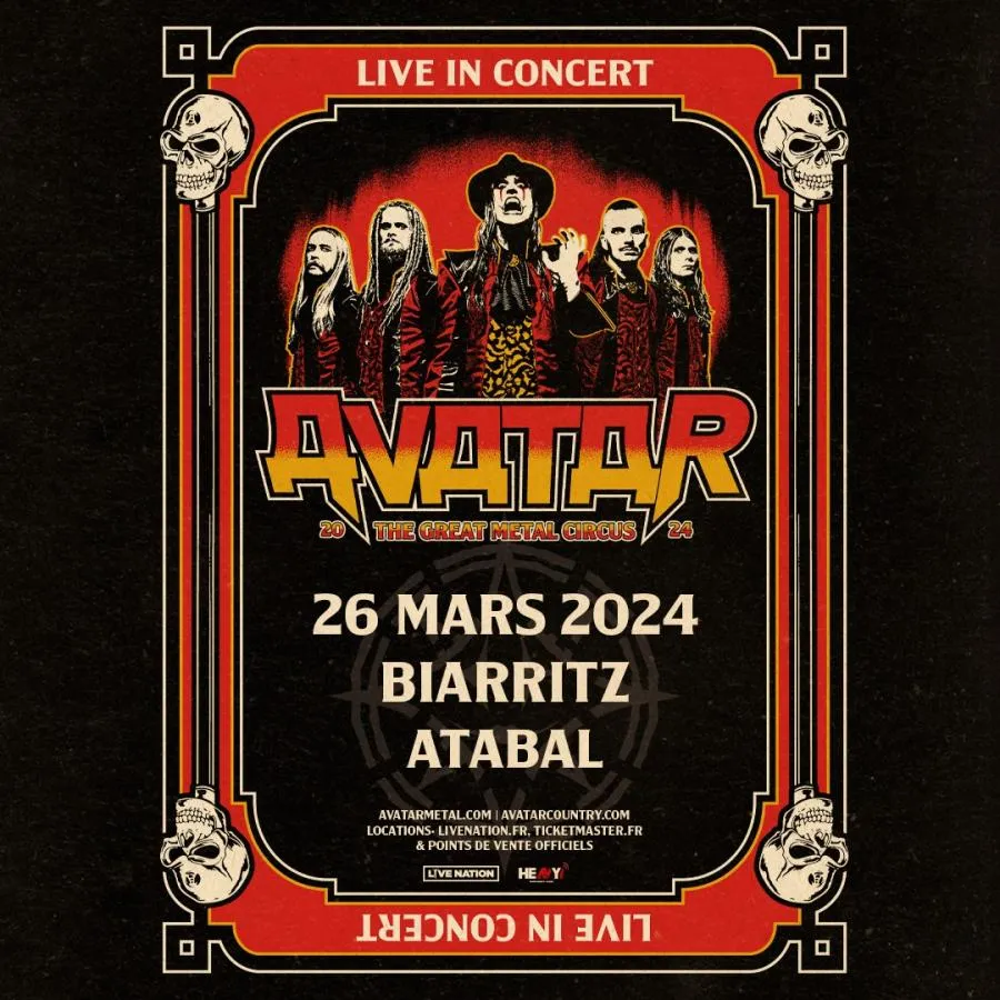Concert Avatar 26/03/2024 Biarritz Atabal France