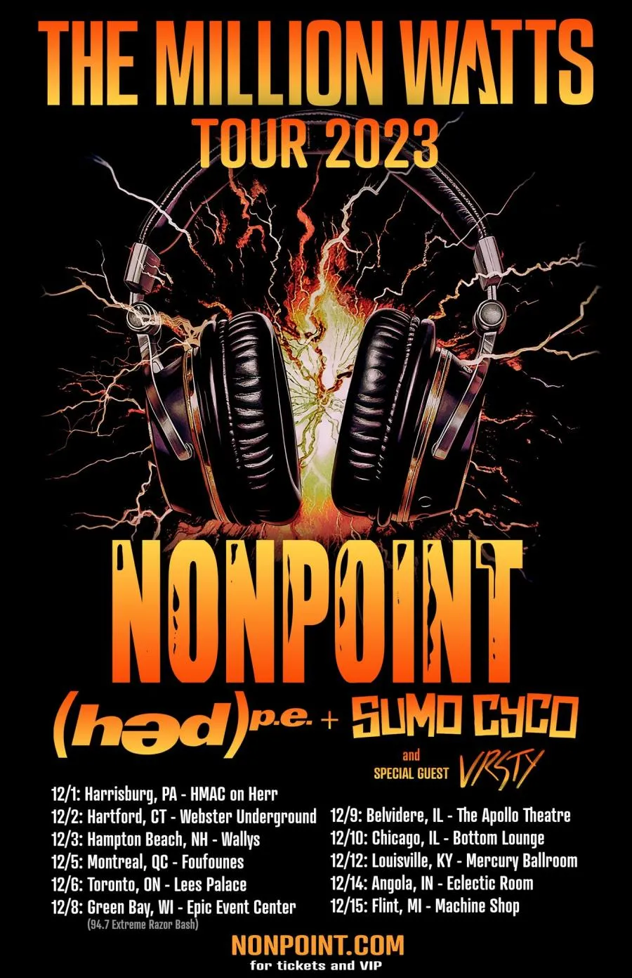 Concert Nonpoint 06/12/2023 Toronto Lees Palace Canada