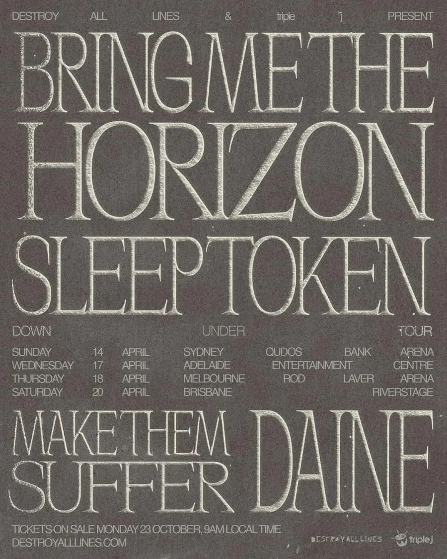 Concert Bring Me The Horizon 20/04/2024 Brisbane Riverstage Australie