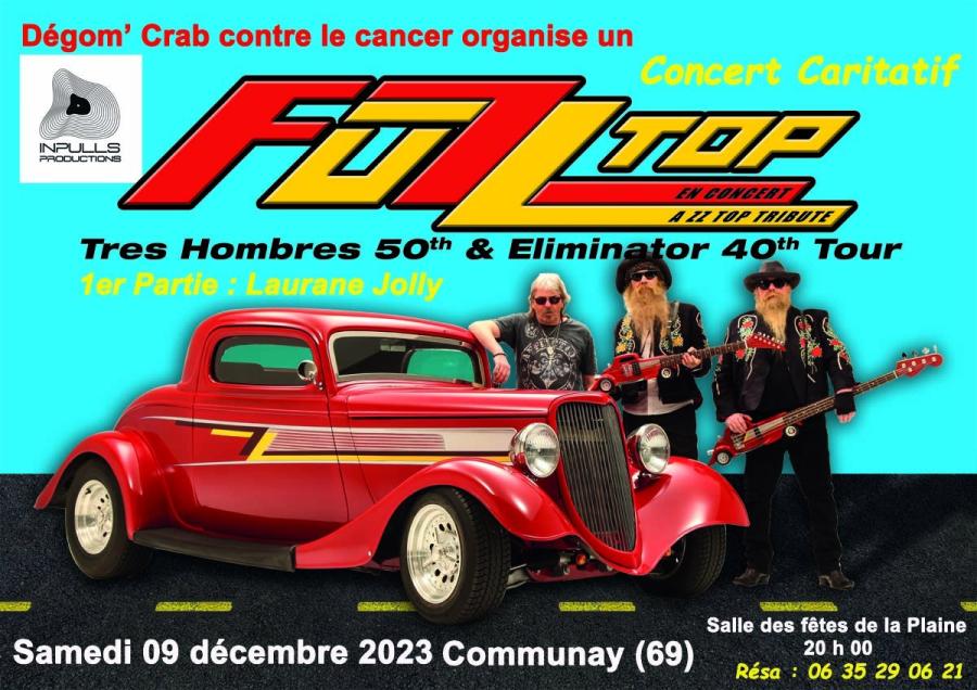 Concert caritatif Fuzz Top (tribute ZZ Top) 09/12/2023 Communay