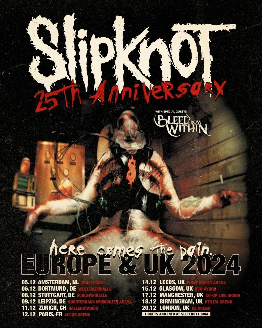 Concert Slipknot Here comes the pain 11/12/2024 Zürich