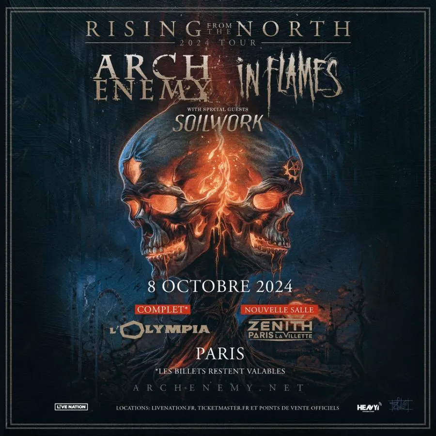 Concert In Flames + Arch Enemy 08/10/2024 Paris Zenith France