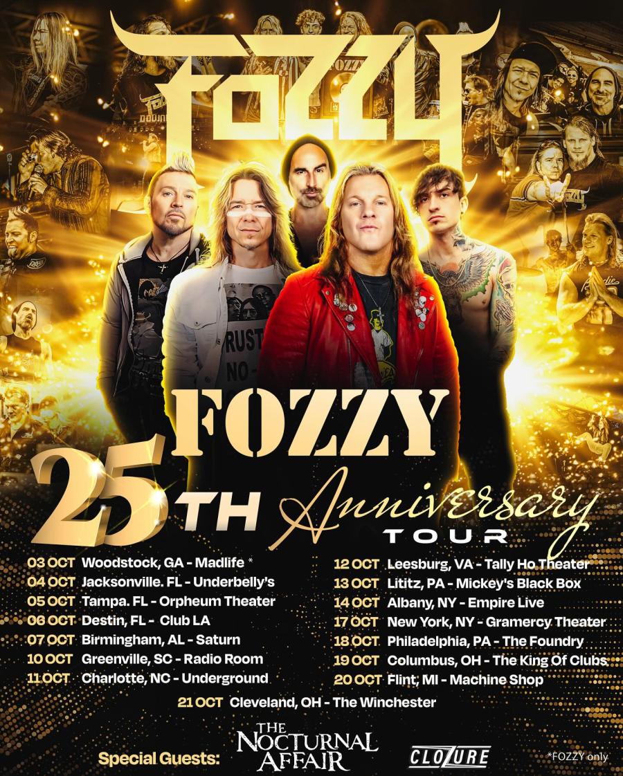 Evento Fozzy 03 10 2024 Woodstock Madlife Stati Uniti