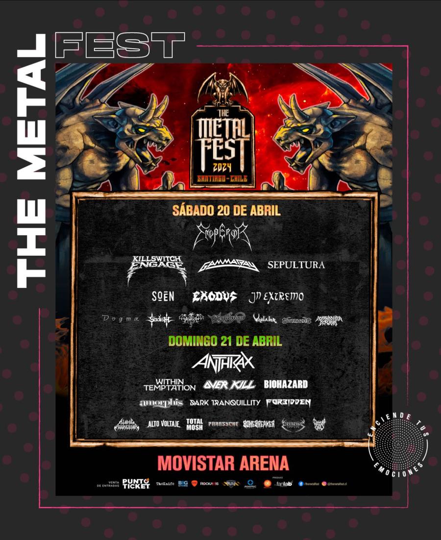 The Metal Fest 2024 20/04/2024 (2 days) Santiago Movistar Arena