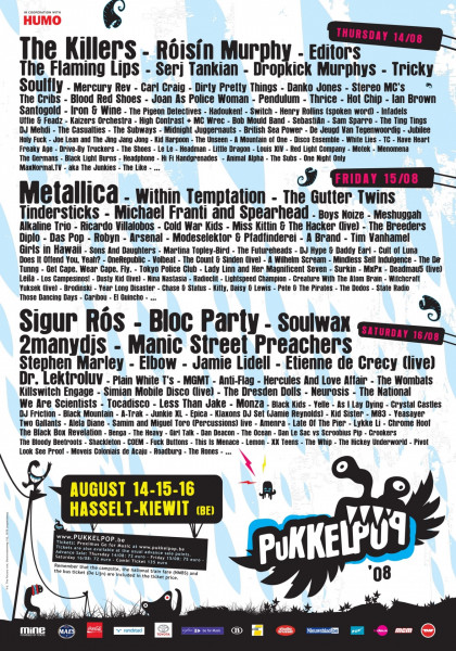 Pukkelpop Festival 2008 History