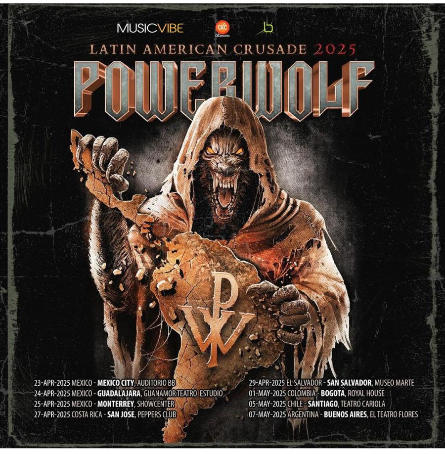 Powerwolf - Latin America Crusade 2025 - Line up