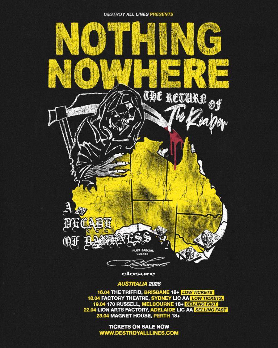 Evento Nothing,Nowhere. - 22/04/2026 - Adelaide - Lion Arts