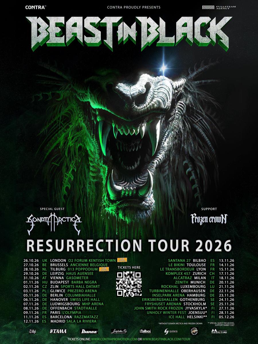 Beast in Black - Ressurection Tour 2026 - Line up